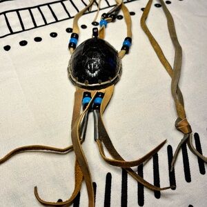 Vintage Native American Turtle shell and Bead Medicine Bag
